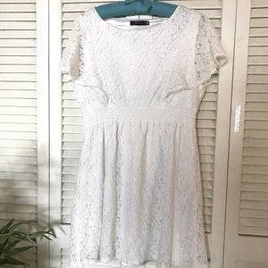 Bacci White Lace Dress sz XL